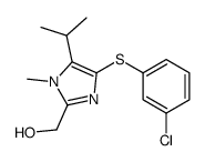 [4-(3-chlorophenyl)sulfanyl-1-methyl-5-propan-2-ylimidazol-2-yl]methanol结构式