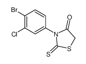 3-(4-bromo-3-chlorophenyl)-2-sulfanylidene-1,3-thiazolidin-4-one结构式