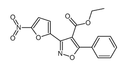 ethyl 3-(5-nitrofuran-2-yl)-5-phenyl-1,2-oxazole-4-carboxylate结构式