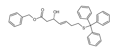 benzyl (S,E)-3-hydroxy-7-(tritylthio)hept-4-enoate Structure