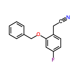 4-氟-2-(苯甲氧基)苯乙腈结构式