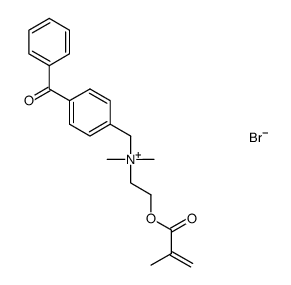 N-(4-benzoylbenzyl)-2-(methacryloyloxy)-N,N-dimethylethanaminium bromide结构式