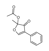 (2-methyl-3-oxo-4-phenylfuran-2-yl) acetate结构式