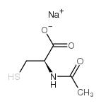 sodium N-acetyl-L-cysteinate structure
