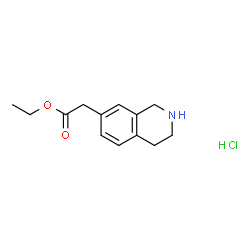 乙基 2-(1,2,3,4-四氢异喹啉-7-基)醋酸盐盐酸结构式