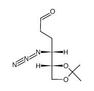 (R)-4-azido-4-((S)-2,2-dimethyl-1,3-dioxolan-4-yl)butanal结构式