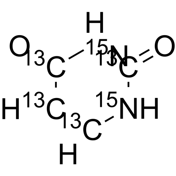 Uracil-13C4,15N2 Structure