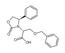 (R)-3-(benzyloxy)-2-((R)-2-oxo-4-phenyloxazolidin-3-yl)propanoic acid Structure