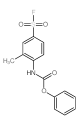 phenyl N-(4-fluorosulfonyl-2-methyl-phenyl)carbamate结构式