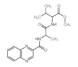methyl 3-methyl-2-[2-(quinoxaline-2-carbonylamino)propanoylamino]butanoate结构式