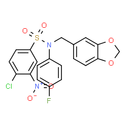 N-[(1,3-苯并二恶唑-5-基)甲基]-4-氯-N-(4-氟苯基)-3-硝基苯磺酰胺图片