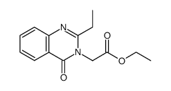 ethyl 3-(2-ethyl-4-oxo-3,4-dihydroquinazolin-3-yl)acetate结构式