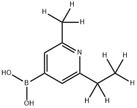 (2-Ethyl-6-methyl-d8)-pyridine-4-boronic acid结构式