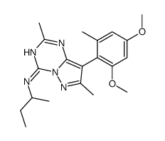 N-butan-2-yl-8-(2,4-dimethoxy-6-methylphenyl)-2,7-dimethylpyrazolo[1,5-a][1,3,5]triazin-4-amine结构式