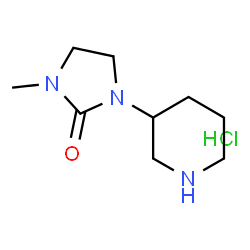 (R)-1-甲基-3-(哌啶-3-基)咪唑烷-2-酮盐酸盐(1:x)结构式