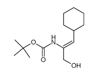 tert-butyl (Z)-(1-cyclohexyl-3-hydroxyprop-1-en-2-yl)carbamate Structure