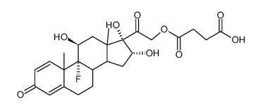 9-fluoro-11beta,16alpha,17,21-tetrahydroxypregna-1,4-diene-3,20-dione 21-(hydrogen succinate) Structure