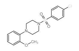 1-((4-Chlorophenyl)sulfonyl)-4-(2-methoxyphenyl)piperazine结构式
