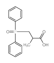 Propanoic acid,3-(diphenylphosphinyl)-2-methyl-结构式