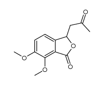 3-acetonyl-6,7-dimethoxy-phthalide结构式