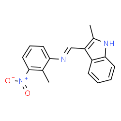 2-methyl-N-[(2-methyl-1H-indol-3-yl)methylene]-3-nitroaniline结构式