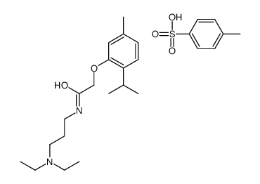 N-[3-(diethylamino)propyl]-2-(5-methyl-2-propan-2-ylphenoxy)acetamide,4-methylbenzenesulfonic acid Structure