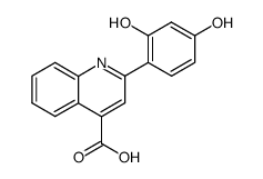 2-(2,4-dihydroxy-phenyl)-quinoline-4-carboxylic acid结构式