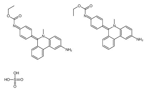ethyl N-[4-(2-amino-5-methylphenanthridin-5-ium-6-yl)phenyl]carbamate,sulfate Structure