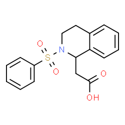 (2-BENZENESULFONYL-1,2,3,4-TETRAHYDRO-ISOQUINOLIN-1-YL)-ACETIC ACID Structure
