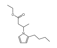 ethyl 3-(2-butyl-1H-pyrrol-1-yl)butanoate结构式