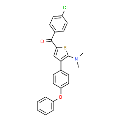 (4-Chlorophenyl)[5-(dimethylamino)-4-(4-phenoxyphenyl)-2-thienyl]methanone structure