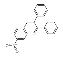 (Z)-3-(4-nitrophenyl)-1,2-diphenyl-prop-2-en-1-one结构式