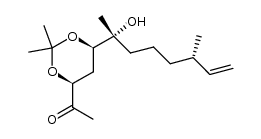 1-((4S,6R)-6-((2R,6S)-2-hydroxy-6-methyloct-7-en-2-yl)-2,2-dimethyl-1,3-dioxan-4-yl)ethanone结构式