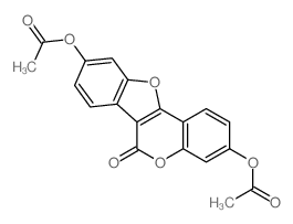 6H-Benzofuro[3,2-c][1]benzopyran-6-one,3,9-bis(acetyloxy)- Structure