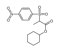 cyclohexyl 2-(4-nitrophenyl)sulfonylpropanoate Structure