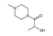 Piperazine, 1-(2-mercapto-1-oxopropyl)-4-methyl- (9CI) structure