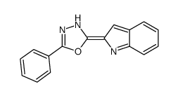 2-indol-2-ylidene-5-phenyl-3H-1,3,4-oxadiazole结构式
