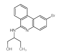 2-[(2-bromophenanthridin-6-yl)amino]butan-1-ol结构式
