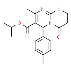isopropyl 8-methyl-4-oxo-6-(p-tolyl)-3,4-dihydro-2H,6H-pyrimido[2,1-b][1,3]thiazine-7-carboxylate结构式