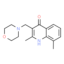 2,8-dimethyl-3-(4-morpholinylmethyl)-4-quinolinol结构式