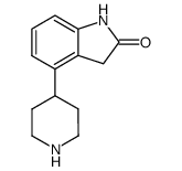 4-Piperidin-4-yl-1,3-dihydro-indol-2-one结构式