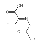 Propanoic acid, 2-[2-(aminocarbonyl)hydrazinylidene]-3-fluoro- Structure