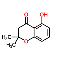 5-羟基-2,2-二甲基-3,4-二氢-2H-1-苯并吡喃-4-酮结构式