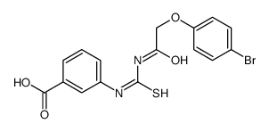 3-[[2-(4-bromophenoxy)acetyl]carbamothioylamino]benzoic acid结构式