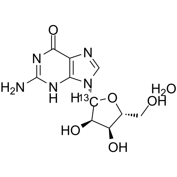 Guanosine-1'-13C Monohydrate结构式