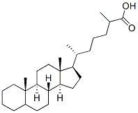 5β-Cholestanoic acid structure