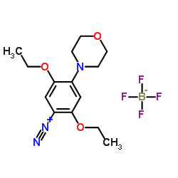 Benzenediazonium, 2,5-diethoxy-4-(4-morpholinyl)-, tetrafluoroborate(1-) structure