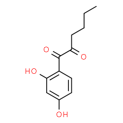 1,2-Hexanedione, 1-(2,4-dihydroxyphenyl)- (9CI) Structure