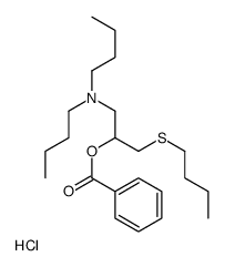 [1-butylsulfanyl-3-(dibutylamino)propan-2-yl] benzoate,hydrochloride Structure