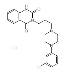 2,4(1H,3H)-Quinazolinedione,3-[3-[4-(3-chlorophenyl)-1-piperazinyl]propyl]-, hydrochloride (1:1) picture